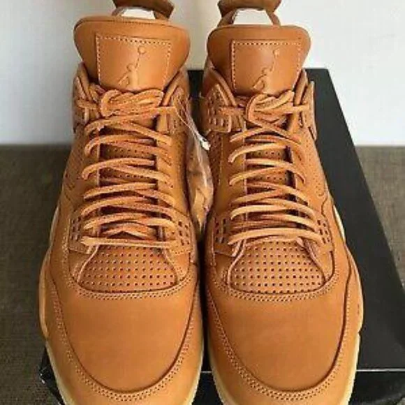 UK 12 US 13 Nike Air Jordan 4 Retro Premium GingerWheatGum Sneakers Trainers
